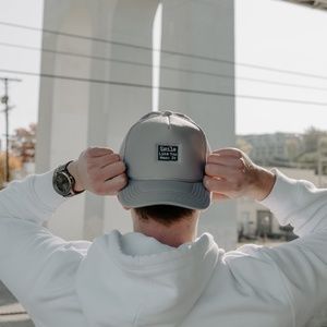 Gray "Smile Like You Mean It" Trucker Hat